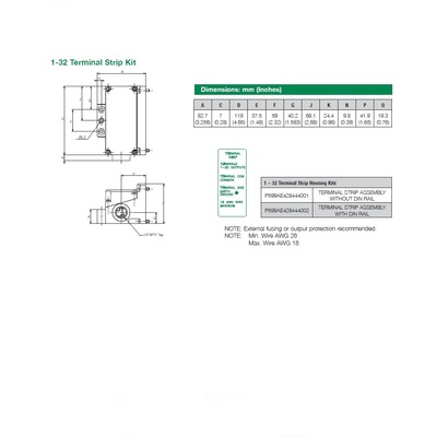 P599AE428444001 NUMATICS/AVENTICS MANIFOLD PART 501,502,503 SERIES 1-32 TERMINAL STRIP KIT
